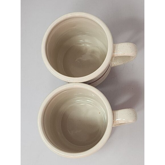 Set Of 2  Tender Heart Treasures Stoneware Mugs With Reindeer Design‎ & Red Band - Picture 6 of 9